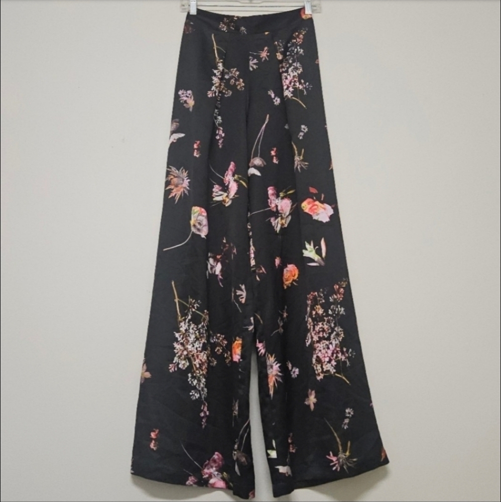 03 VICTORIA SECRET FLORAL WIDE LEG PANTS WOMEN'S SIZE XS - Picture 2 of 10